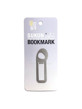 Load image into Gallery viewer, Arabic metal bookmark in steel. Shape of a sukun diacritic