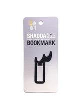 Load image into Gallery viewer, Arabic black metal bookmark. Shape of a shadda diacritic
